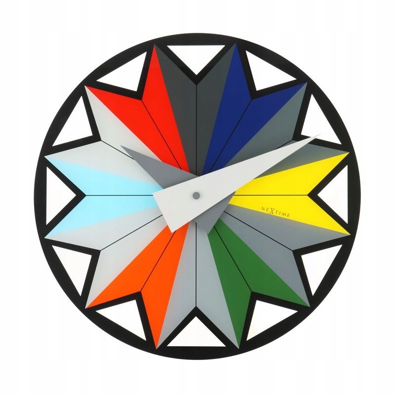 NeXtime Zegar ścienny 'Circus' 8163 – Kolorowa dekoracja do każdego wnętrza