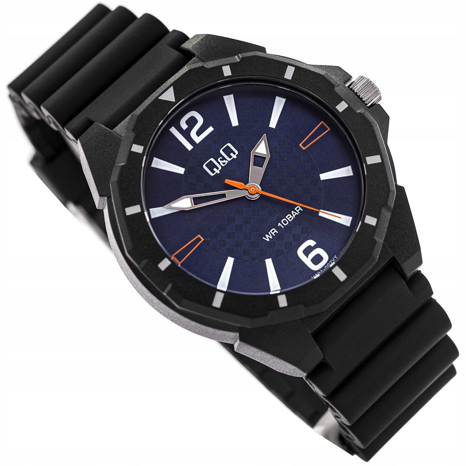 Zegarek Q&Q V30A-002V – Młodzieżowy styl z niebieską tarczą