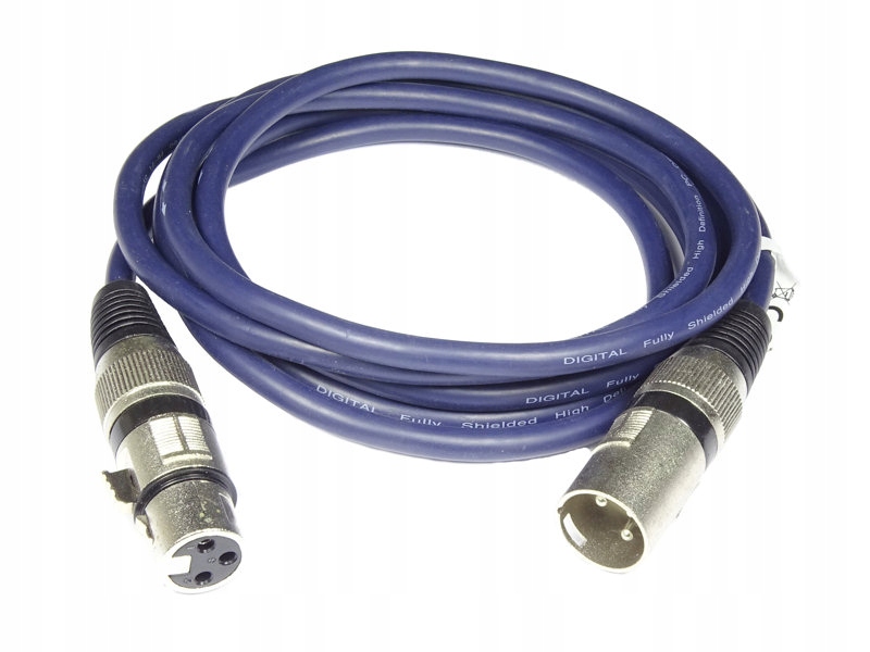 VITALCO MK06 Kabel mikrofonowy przedłużacz XLR (wtyk / gniazdo) 3m – Wysokiej jakości połączenie audio