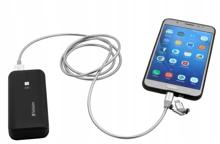 Przewód 2 w 1 – Kompatybilność z urządzeniami Apple i Micro B USB