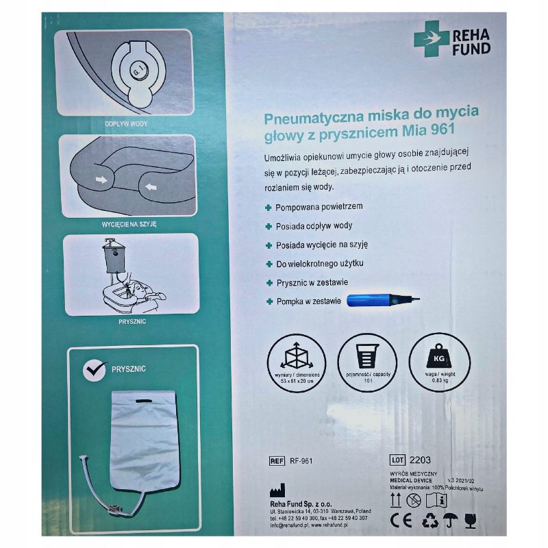 Przenośny natrysk i nadmuchiwany pawilon