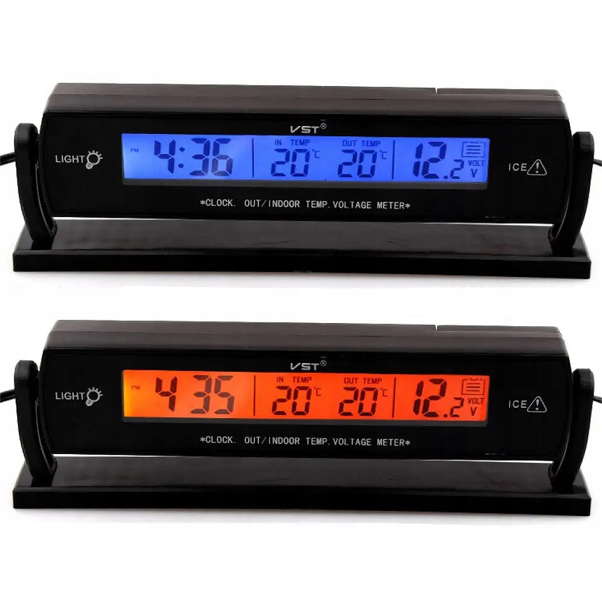 ATL AG97B Termometr zegar woltomierz 3w1 – Niezawodny pomiar temperatury i napięcia