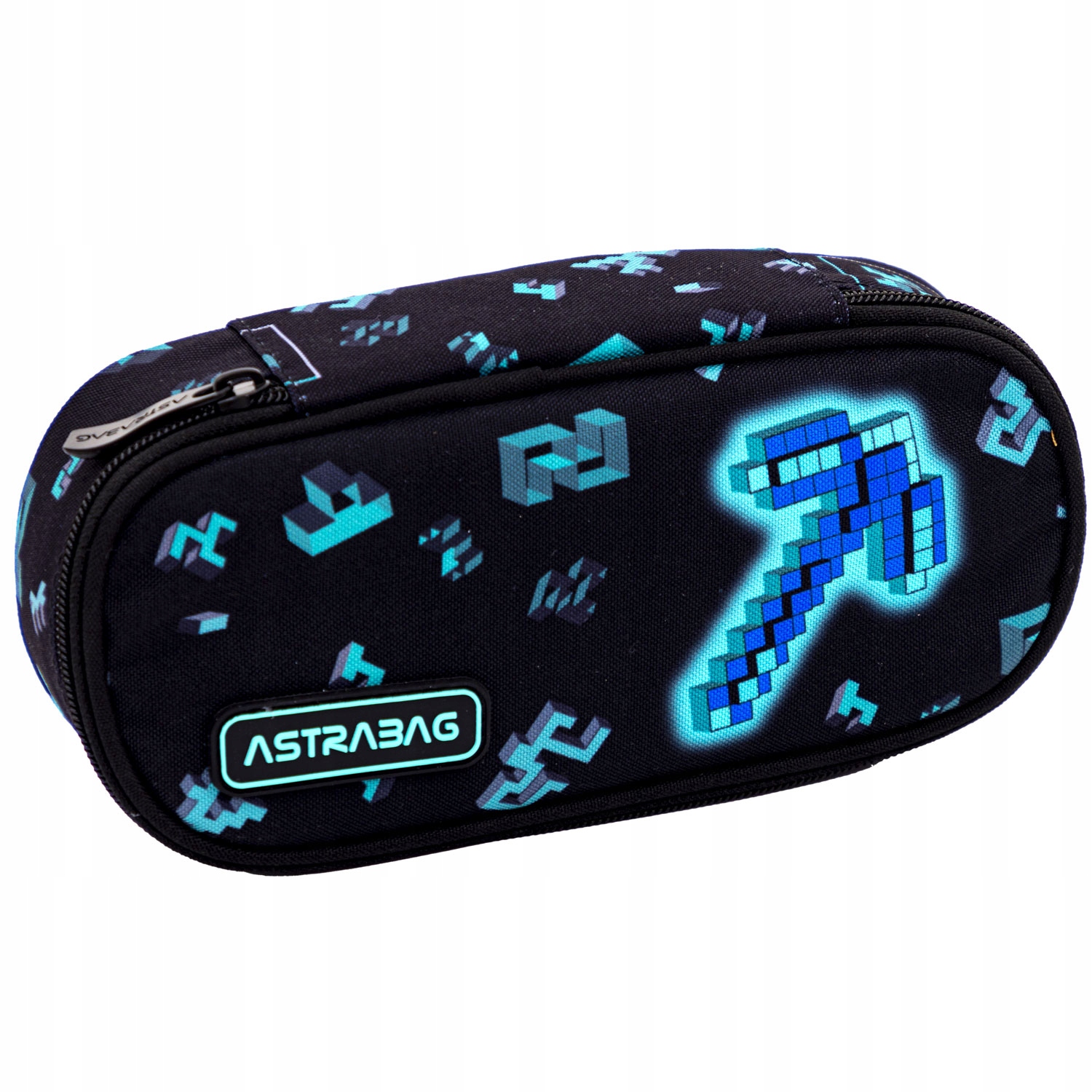 Piórnik kosmetyczka etui usztywniany z klapką Minecraft DarkPixel AC6 ASTRA – Idealny dla młodych fanów gier