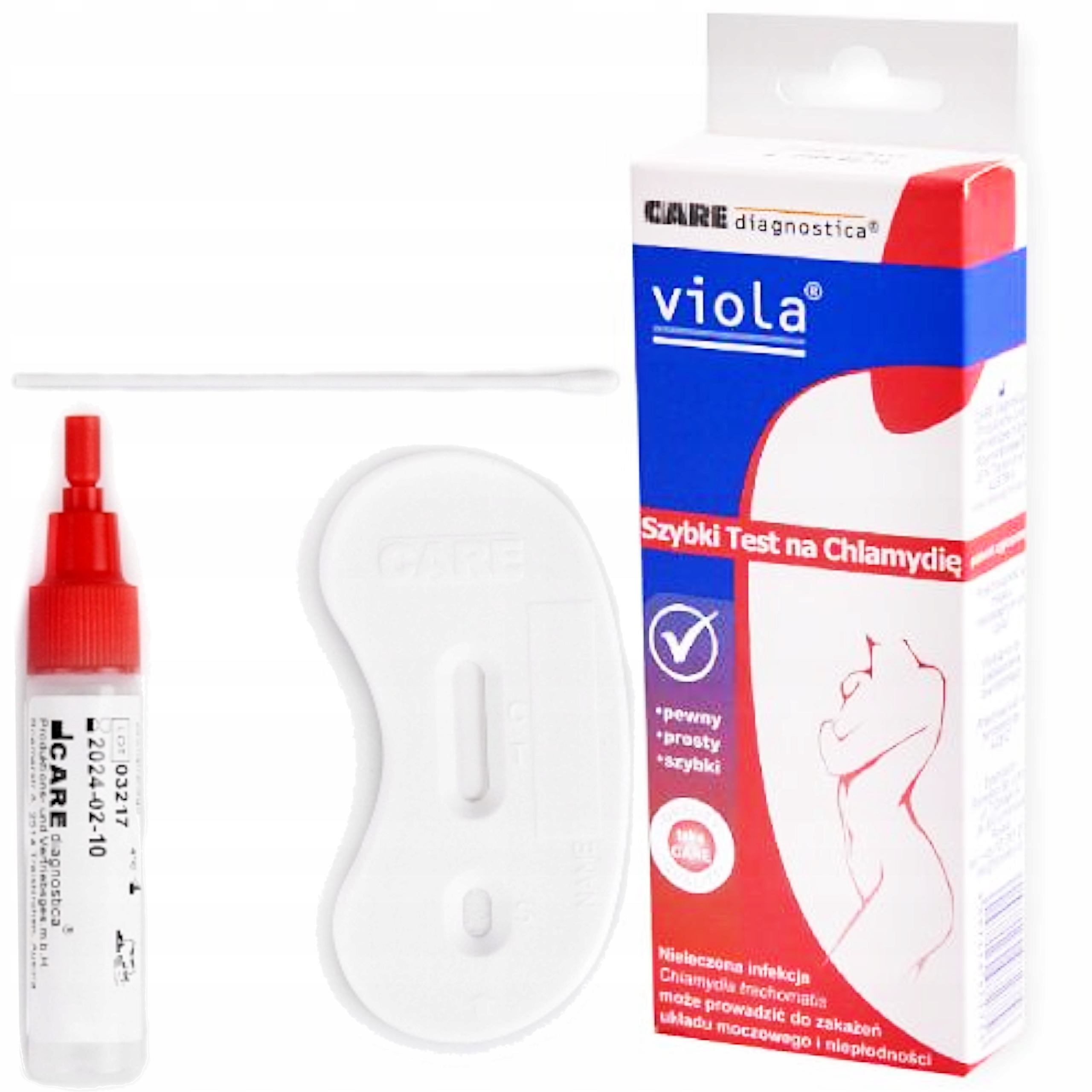 Zawartość opakowania testu na chlamydię
