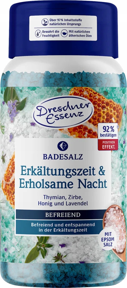 DRESDNER Sól do kąpieli PRZEZIĘBIENIE & SEN 600G – Relaks i ukojenie w każdej kąpieli