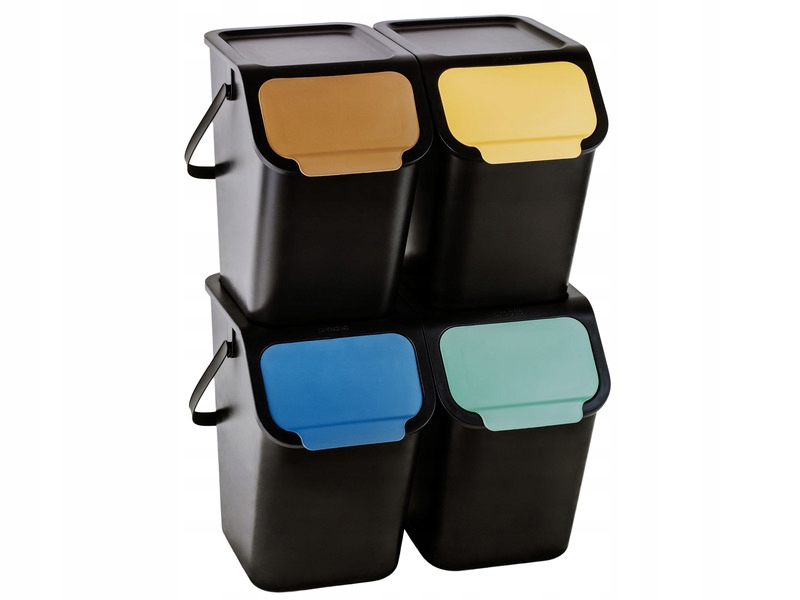 Kolorowe oznaczenia ułatwiające sortowanie odpadów