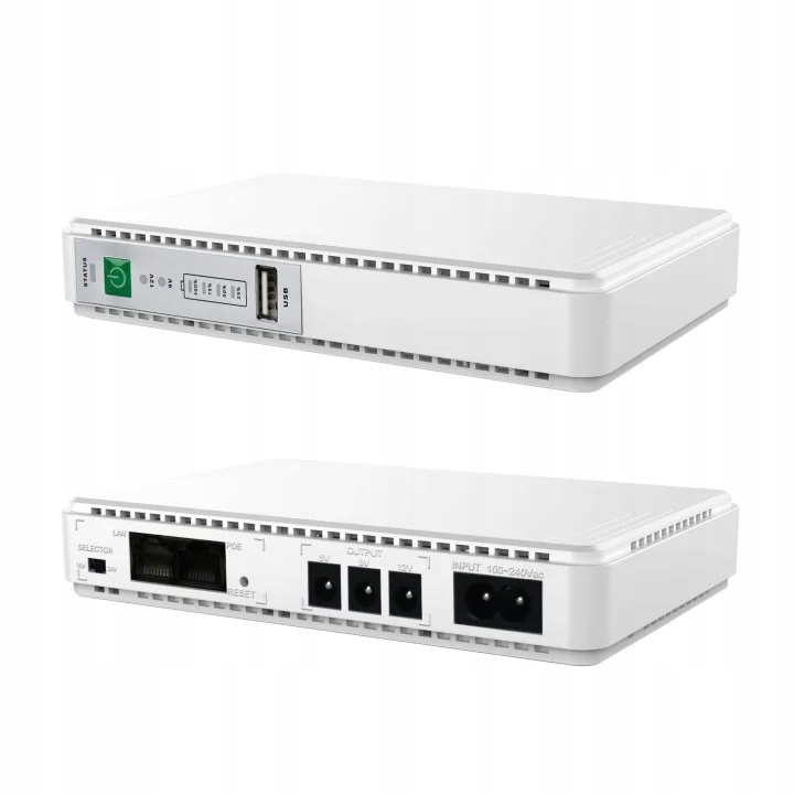 Zasilacz awaryjny Volt Polska MINI UPS DC 5/9/12V 8800mAh – Niezawodne zasilanie dla routerów i urządzeń PoE