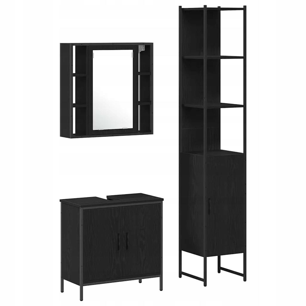 Szafka pod umywalkę Czarny dąb 60x30x60 cm – Elegancja i funkcjonalność w Twojej łazience