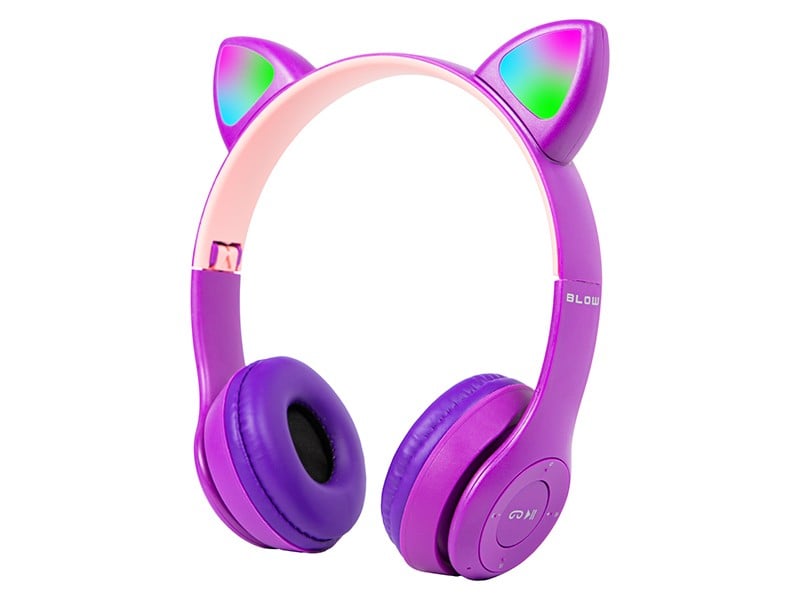 Charakterystyczne kocie uszy z podświetleniem LED RGB