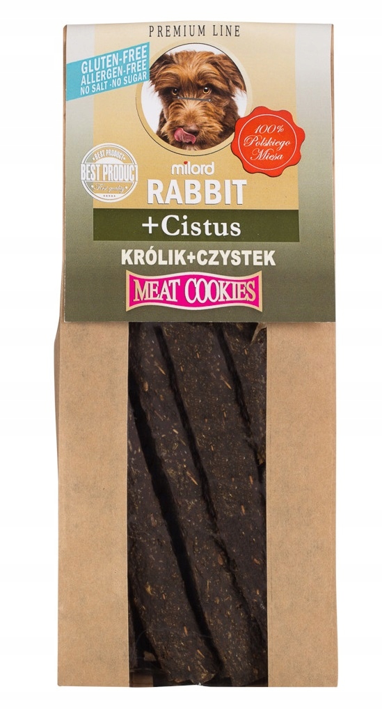 Przysmak dla psa - królik z ostropestem 80 g – Przyjemność dla Twojego pupila