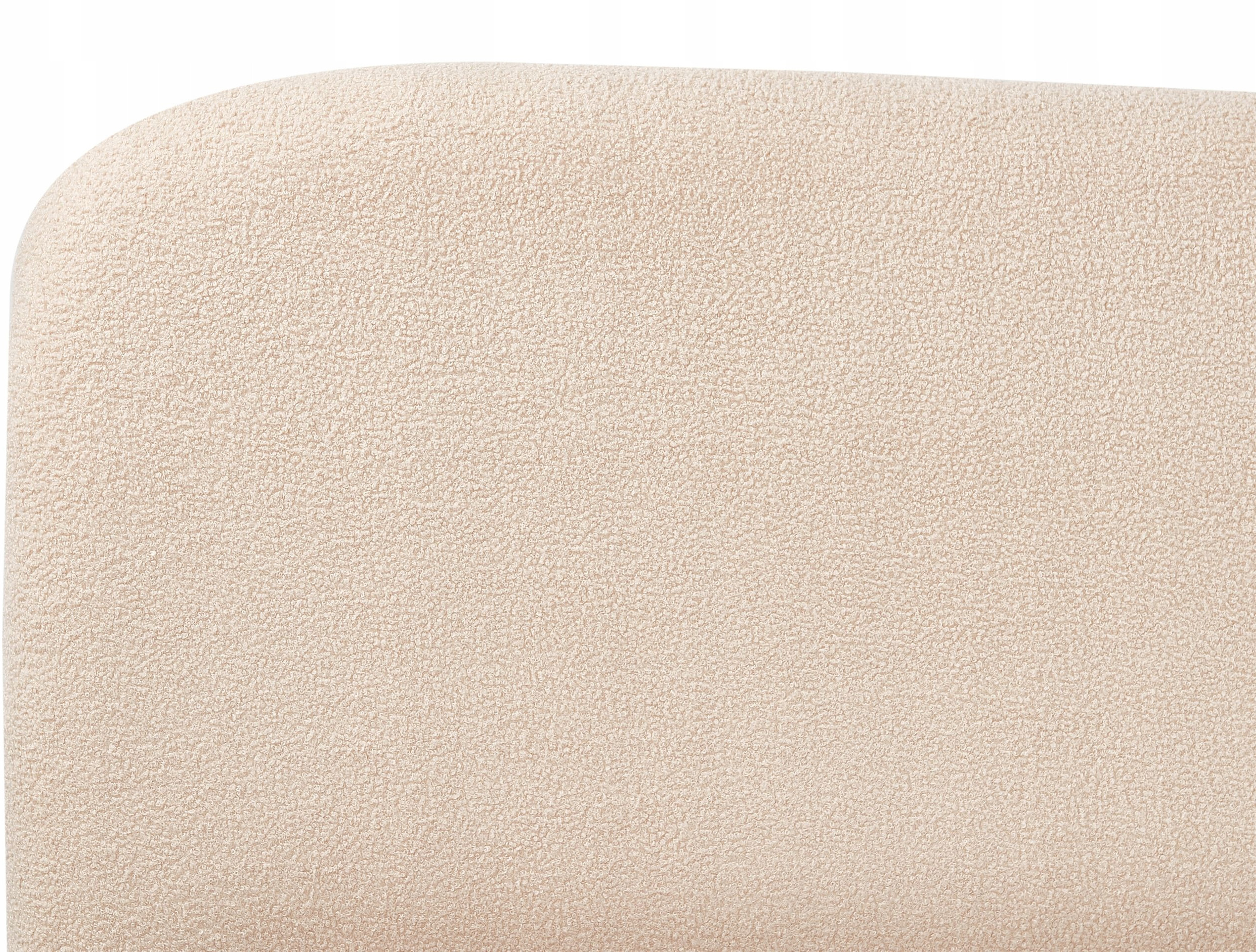 Łóżko z pojemnikiem Boucle BLAGNAC 180 x 200 cm Jasnobeżowy – Elegancja i funkcjonalność w Twojej sypialni