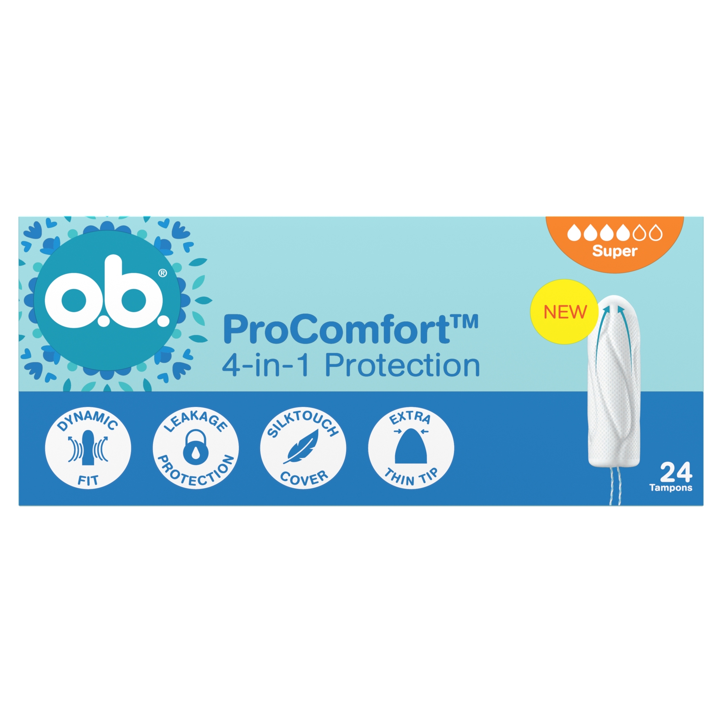 O.B. ProComfort Tampony Super 24 szt. – Komfort i ochrona na co dzień