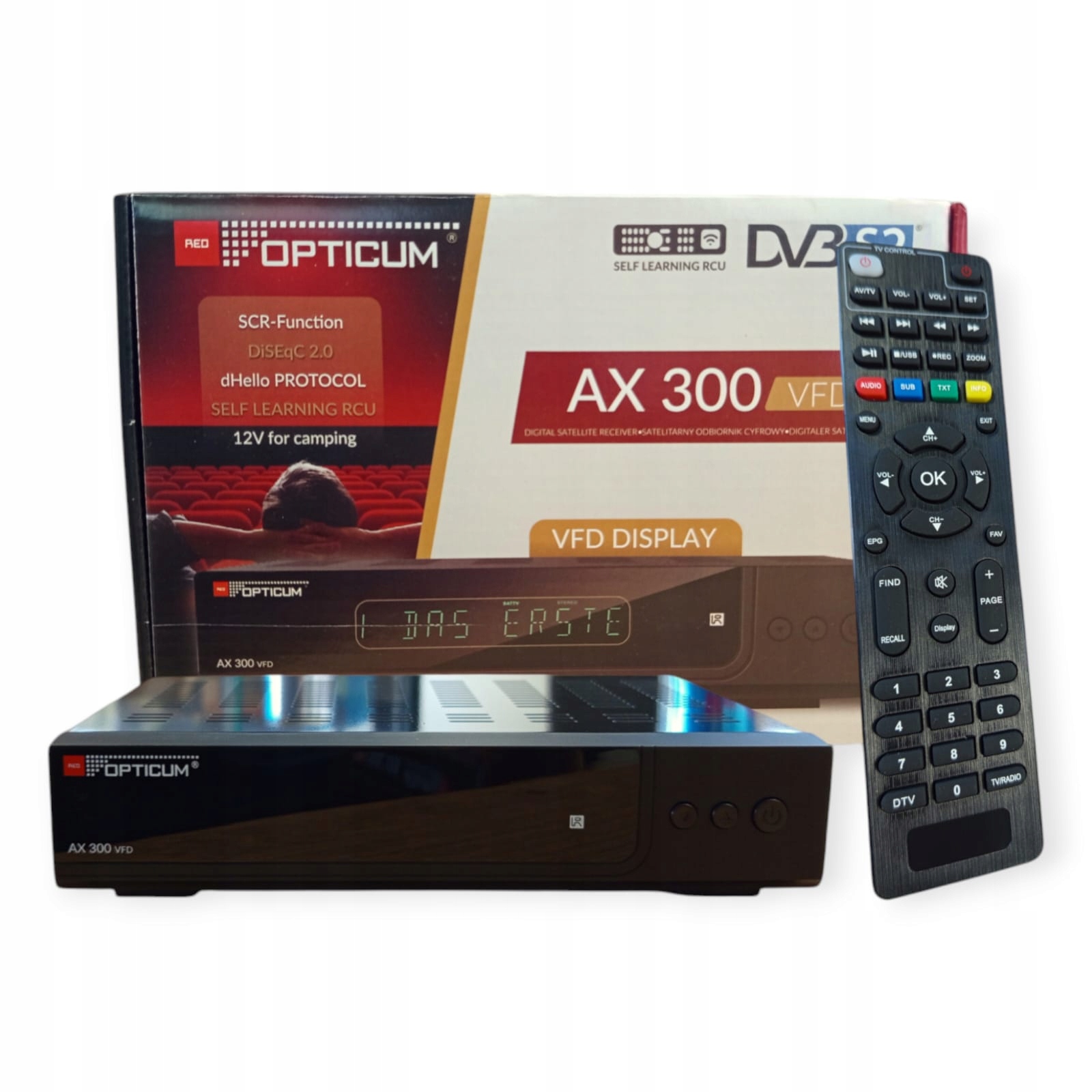Tuner DVB-S DVB-S2 Opticum HD AX 300 VFD PVR – Idealne rozwiązanie dla miłośników telewizji
