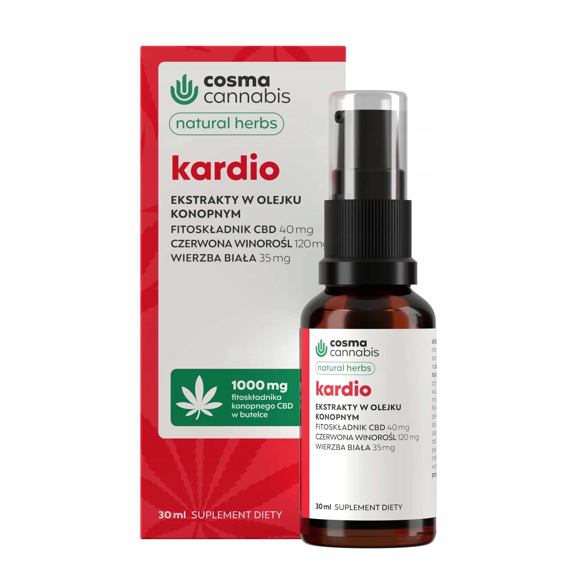 COSMA Natural* Herbs Kardio – Olejek CBD dla zdrowego serca