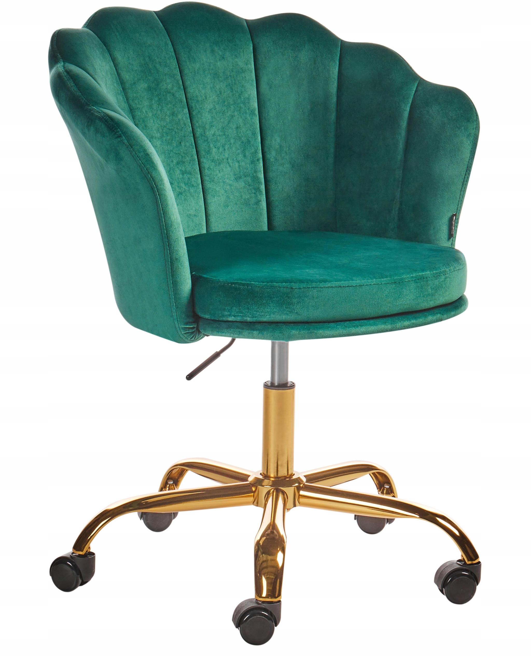 Krzesło biurowe regulowane welurowe zielone MONTICELLO II – Elegancja i funkcjonalność w Twoim biurze