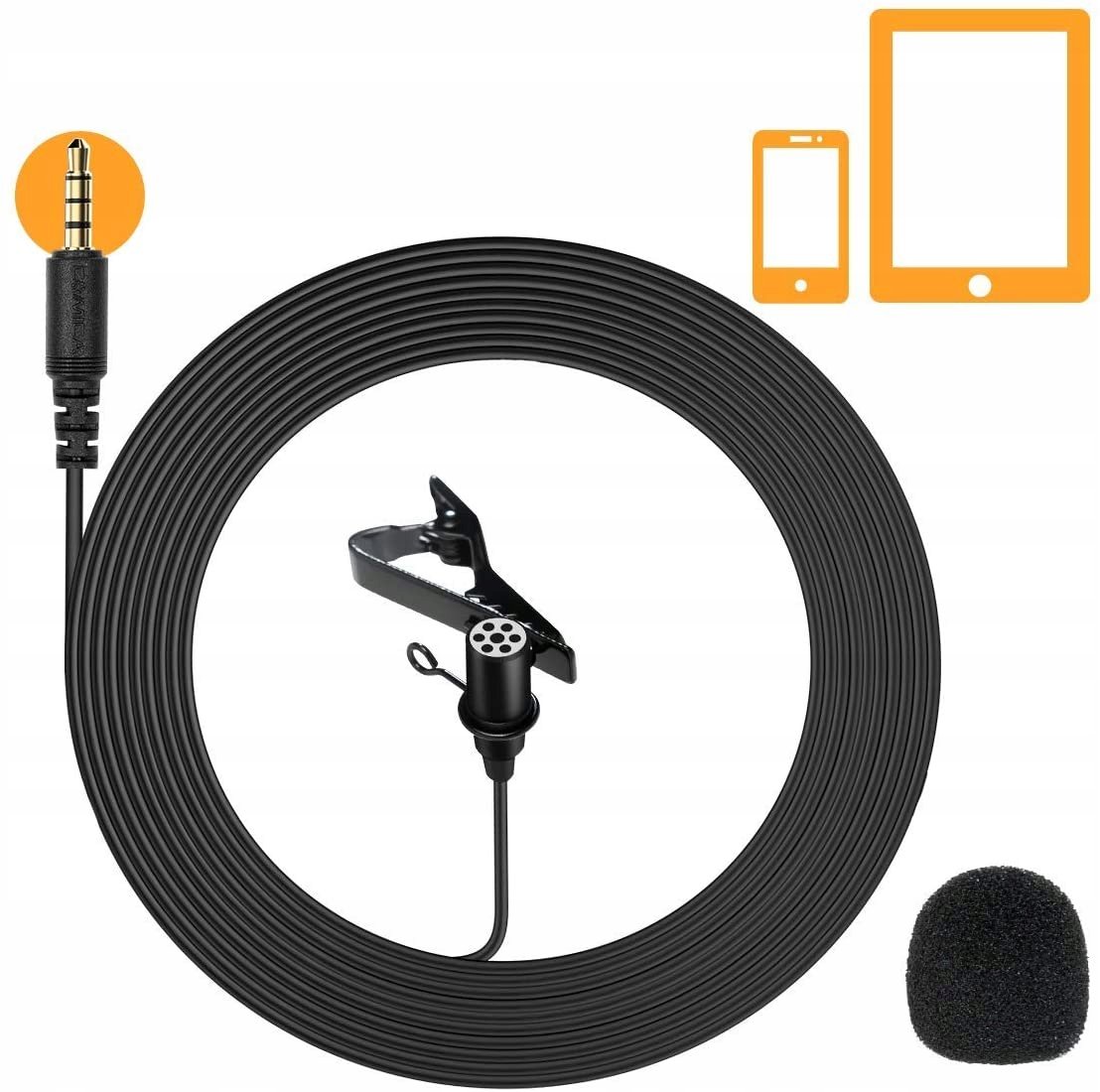 Długość przewodu 6m – Swoboda ruchów podczas nagrywania
