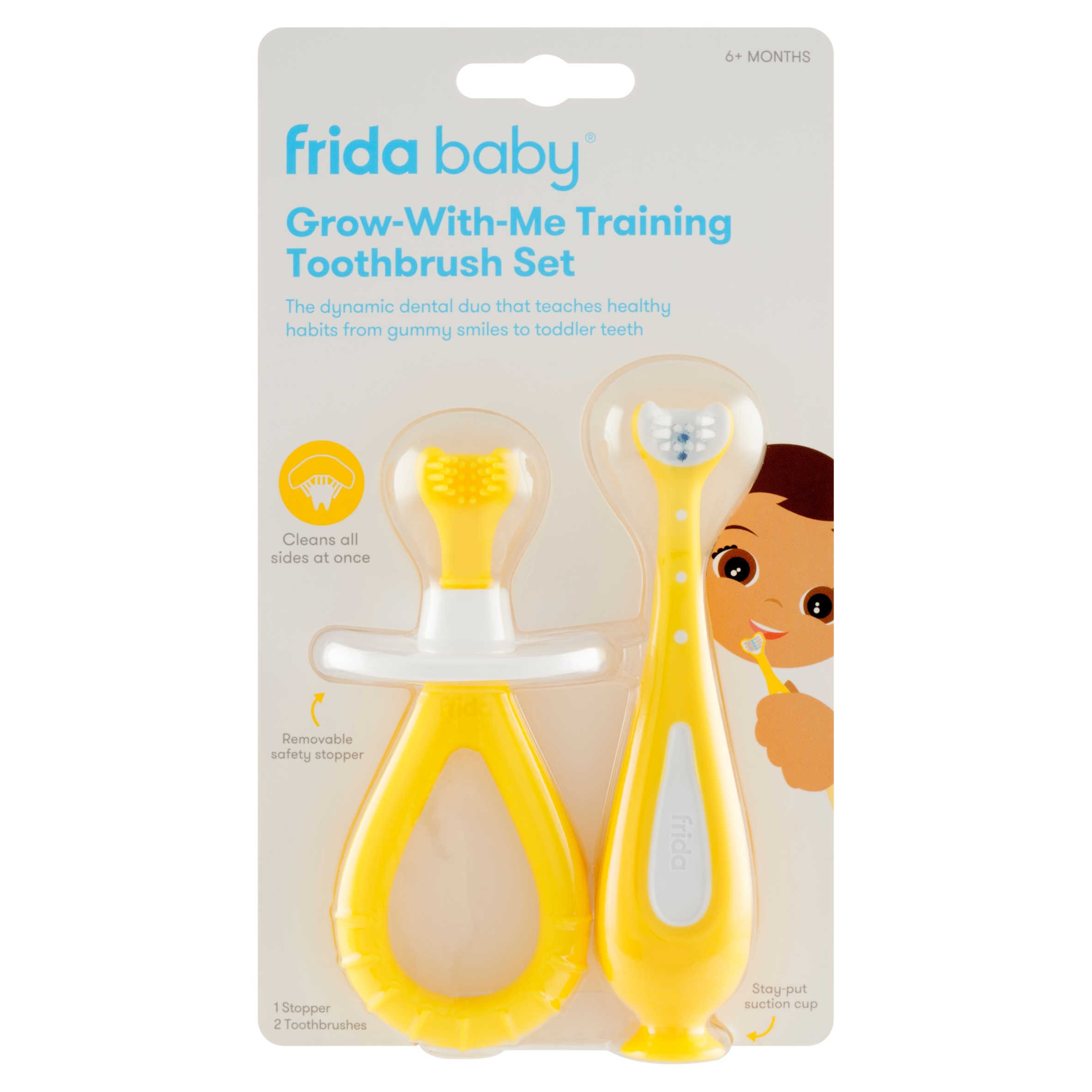 Frida Baby Grow-With-Me – Zestaw szczoteczek treningowych dla dzieci
