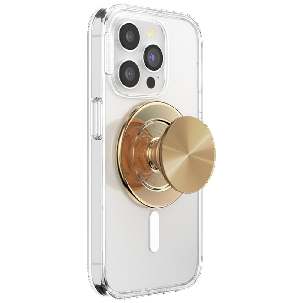 Uchwyt i podstawka do telefonu PopSockets Round Radial Gold Aluminum MagSafe – Stylowy i funkcjonalny