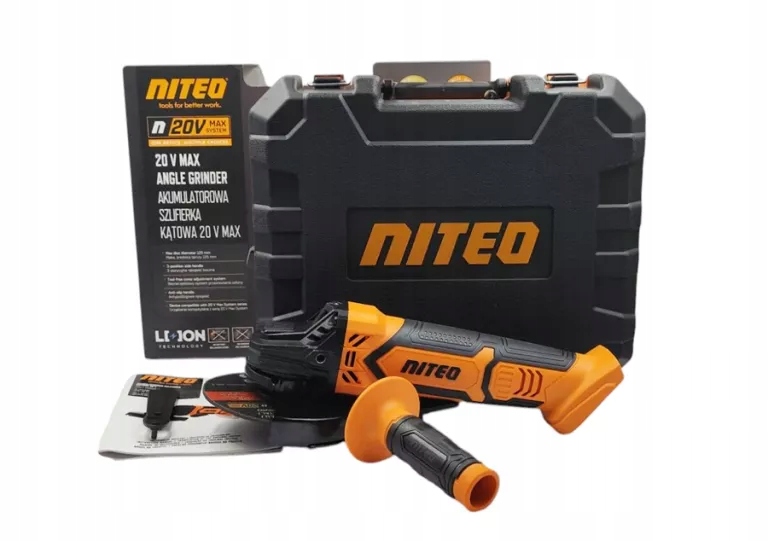 Akumulatorowa Szlifierka Kątowa Niteo Tools 20V Max – Mobilność i Wydajność w Twoim Warsztacie