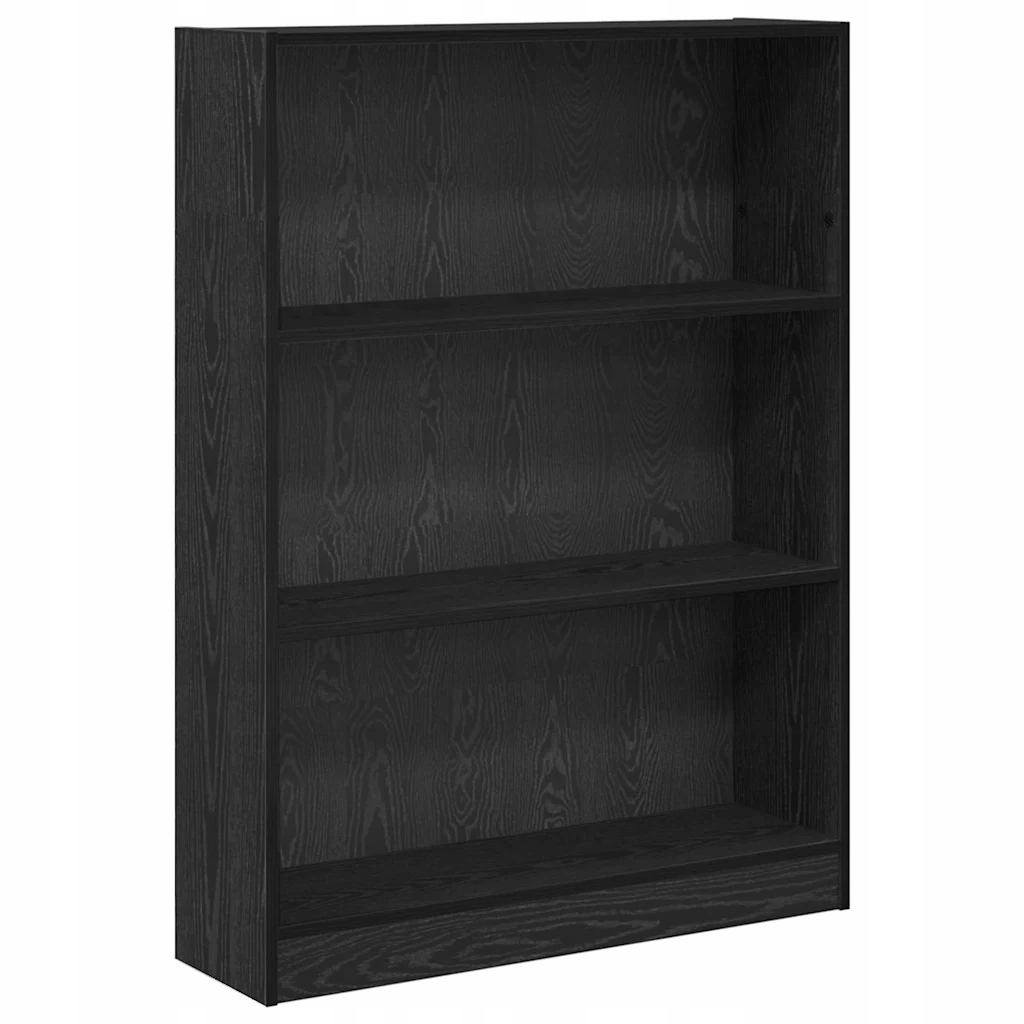 Półka na książki czarny dąb 80 x 24 x 109 cm – Stylowy dodatek do Twojego wnętrza