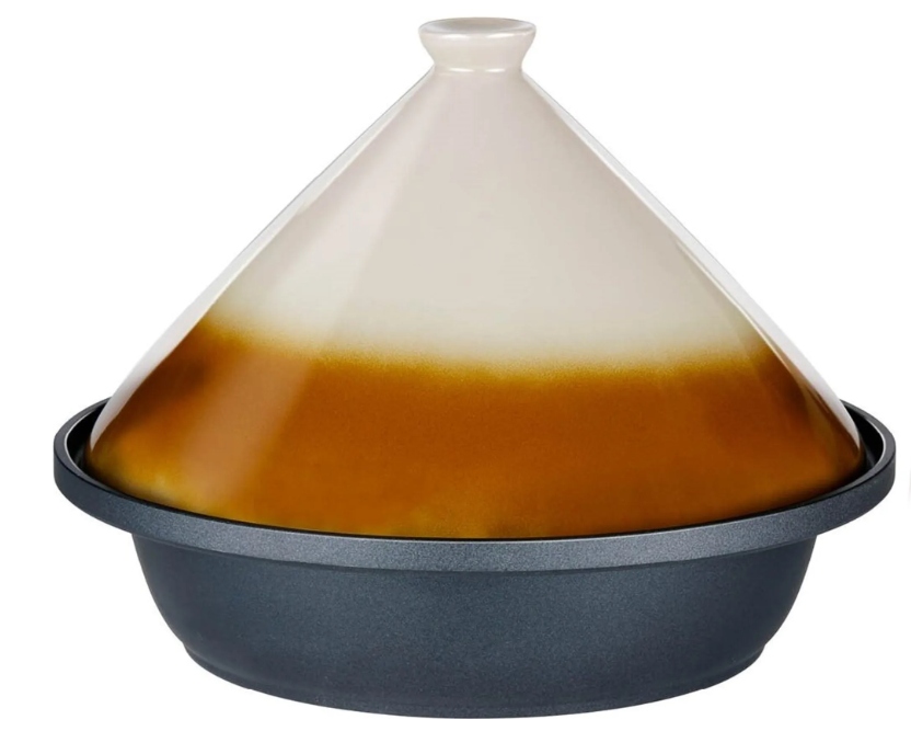 Naczynie do duszenia Tajine z ceramiczną pokrywą stożkową 30x25 cm – Idealne do aromatycznych potraw