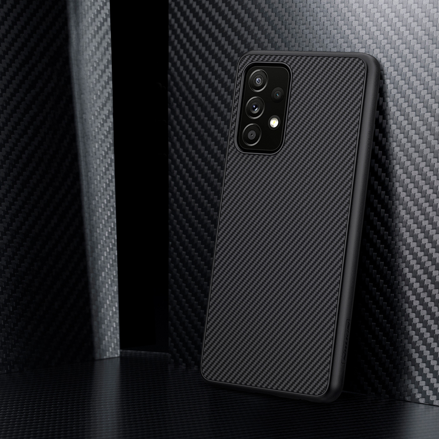 Etui Nillkin Synthetic Fiber dla Samsung Galaxy A52 5G/4G - Wysokiej jakości włókno węglowe