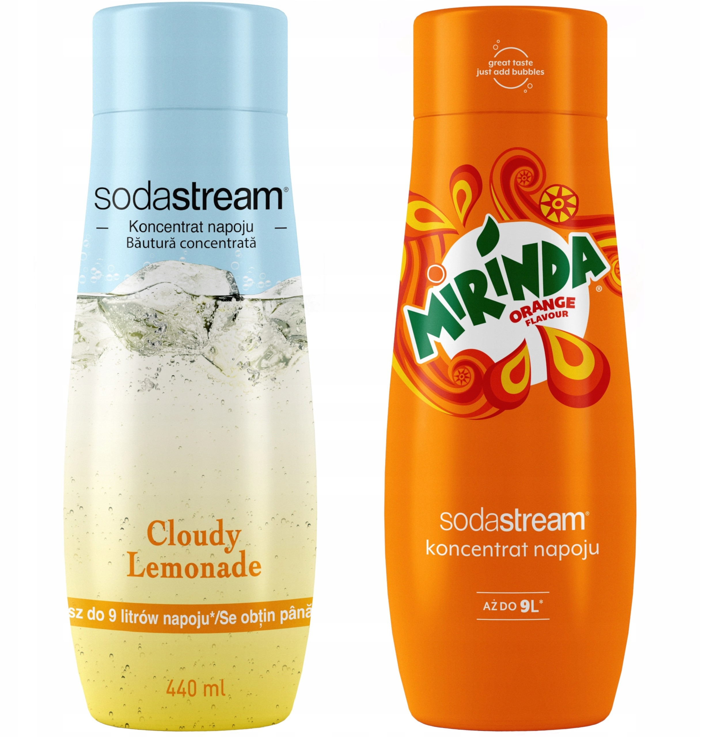 SODASTREAM Zestaw Koncentratów do Saturatora 2x Syrop MIRINDA + LEMONIADA – Twój ulubiony smak w zasięgu ręki