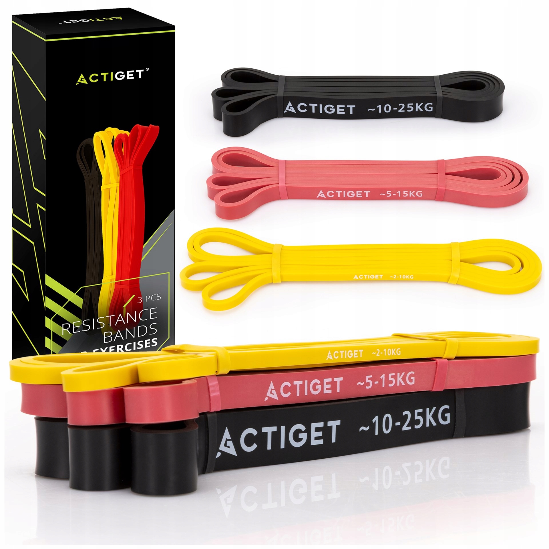 Gumy oporowe do ćwiczeń zestaw 3 szt. – Twój wszechstronny partner w treningu