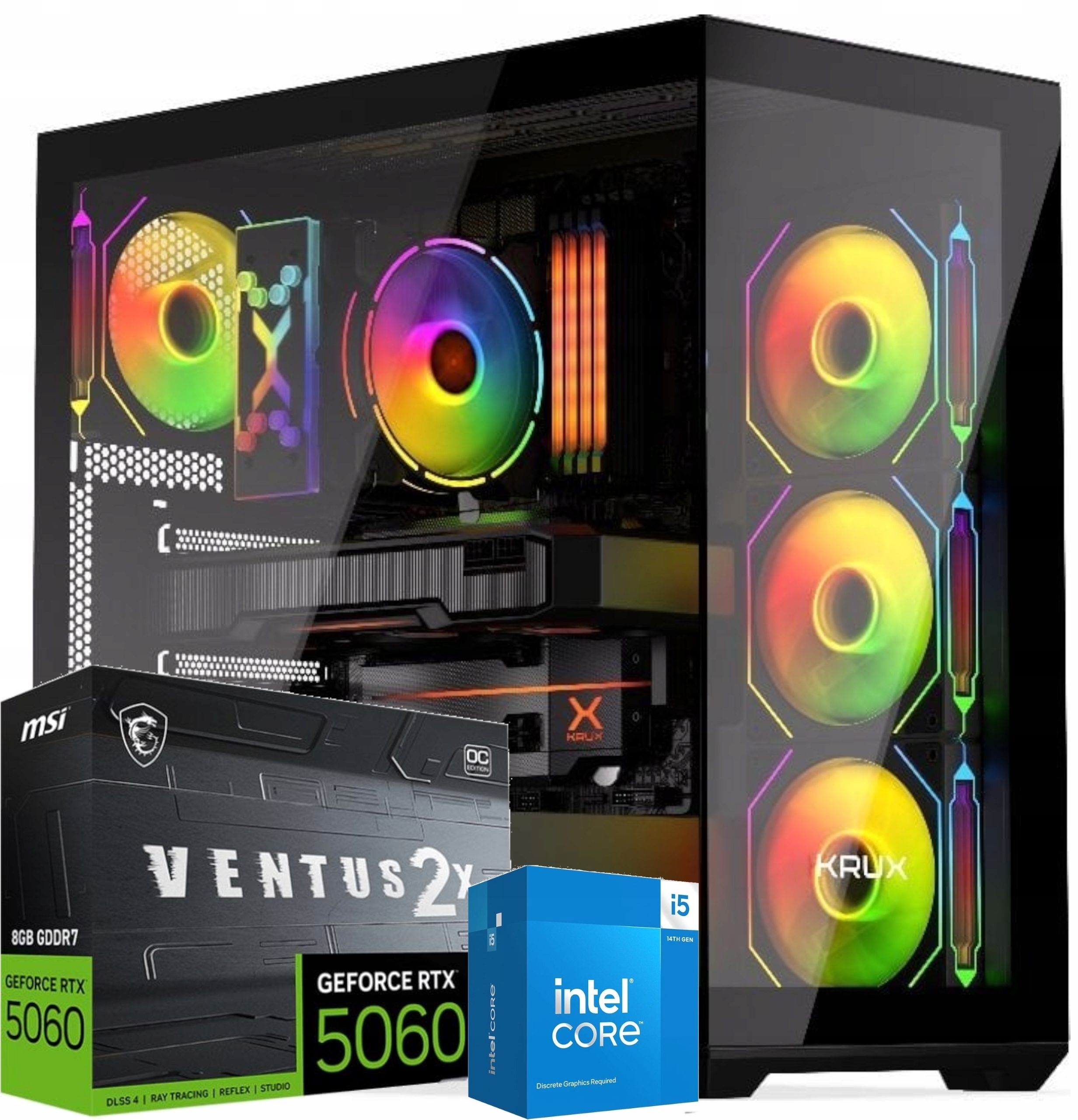 KOMPUTER GAMINGOWY RTX5060 l i5-14400F l 32GB DDR5 l 1TB SSD l WIN 11 PRO