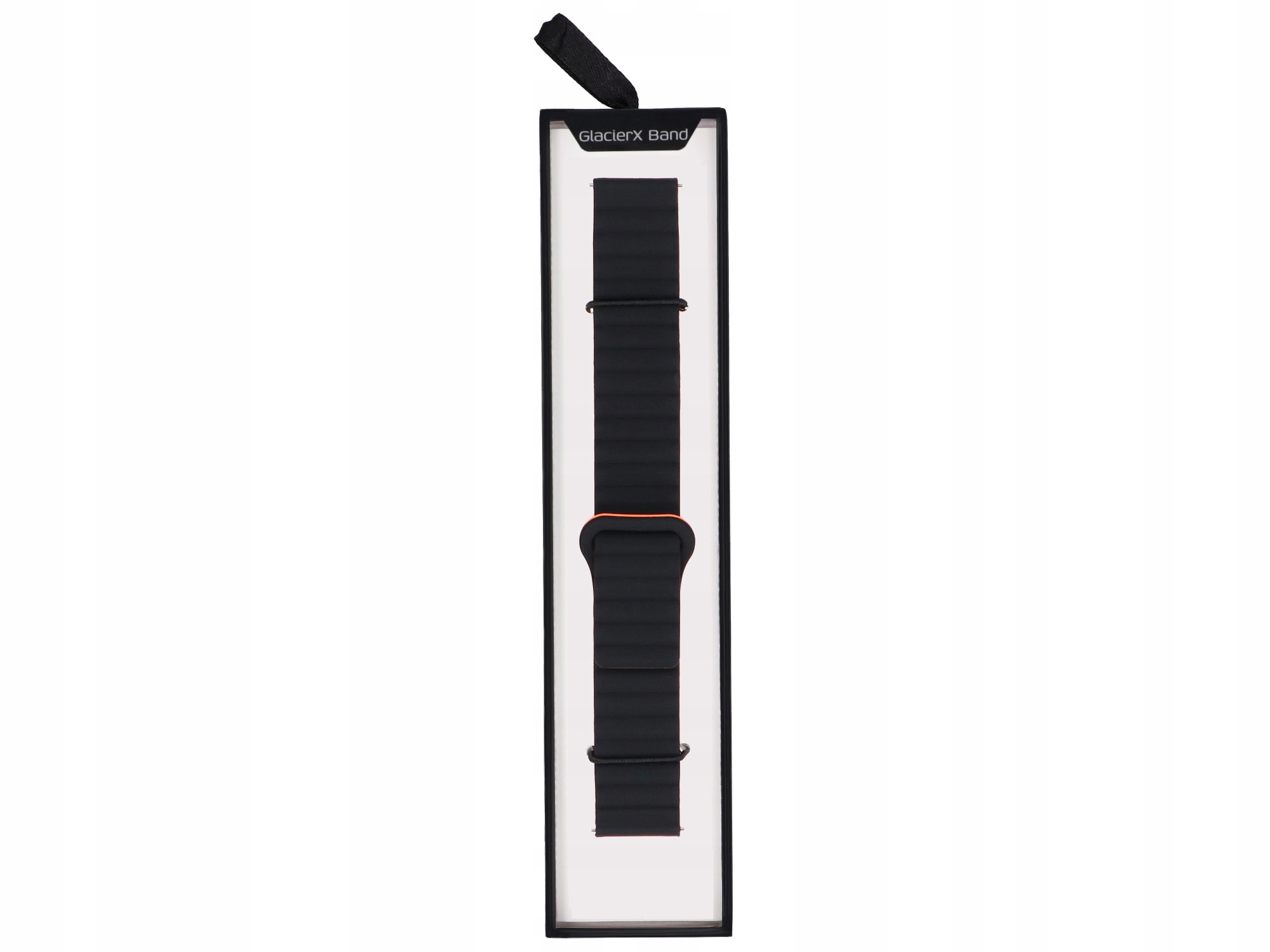 Pasek do smartwatcha Silicone Magnetic Wave Black Sun Czarno-pomarańczowy 22mm – Styl i funkcjonalność w jednym