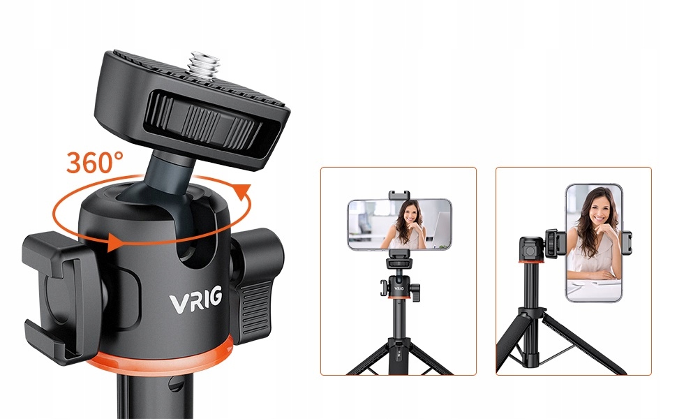 Płynnie obrotowa głowica 3D – 360 stopni