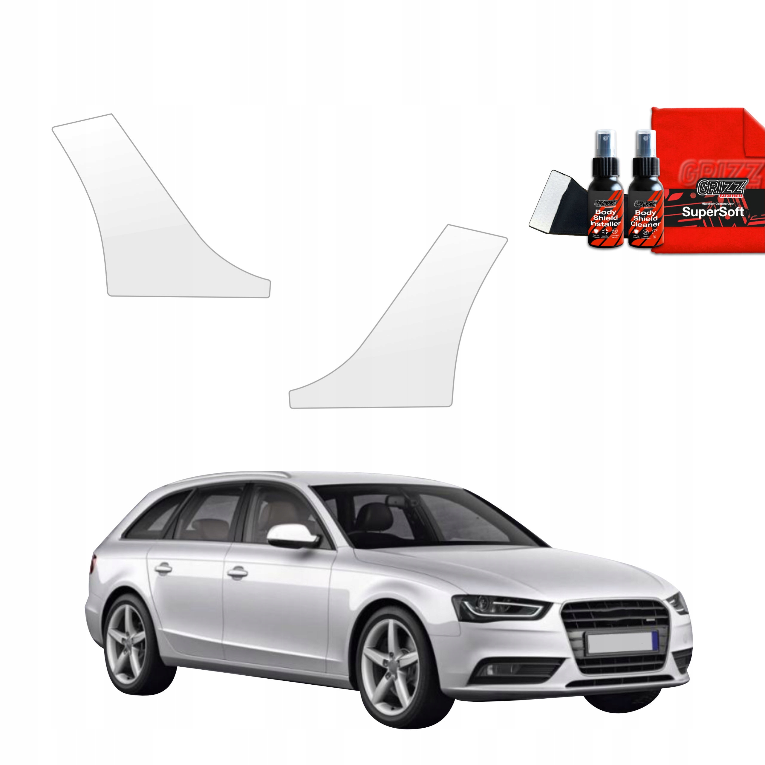Folia ochronna na nadkola GrizzGlass BodyShield do Audi A4 B8 Avant Facelifting (2011-2015) – Ochrona Twojego pojazdu
