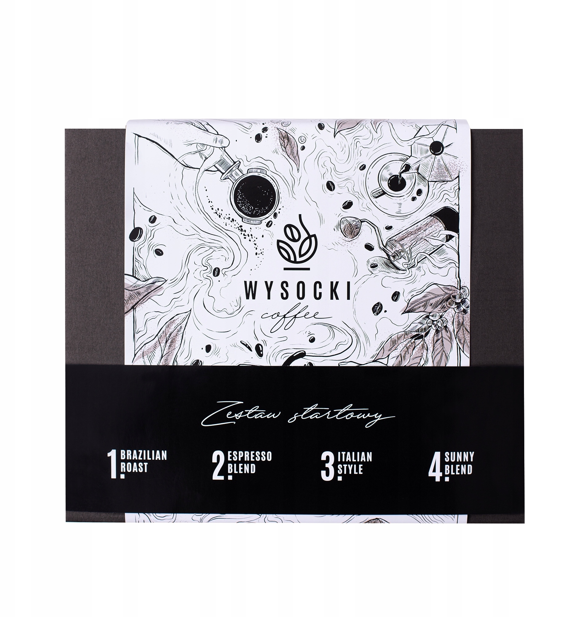 Zestaw startowy kaw ziarnistych Wysocki Coffee 4x250g – Odkryj smak kawy