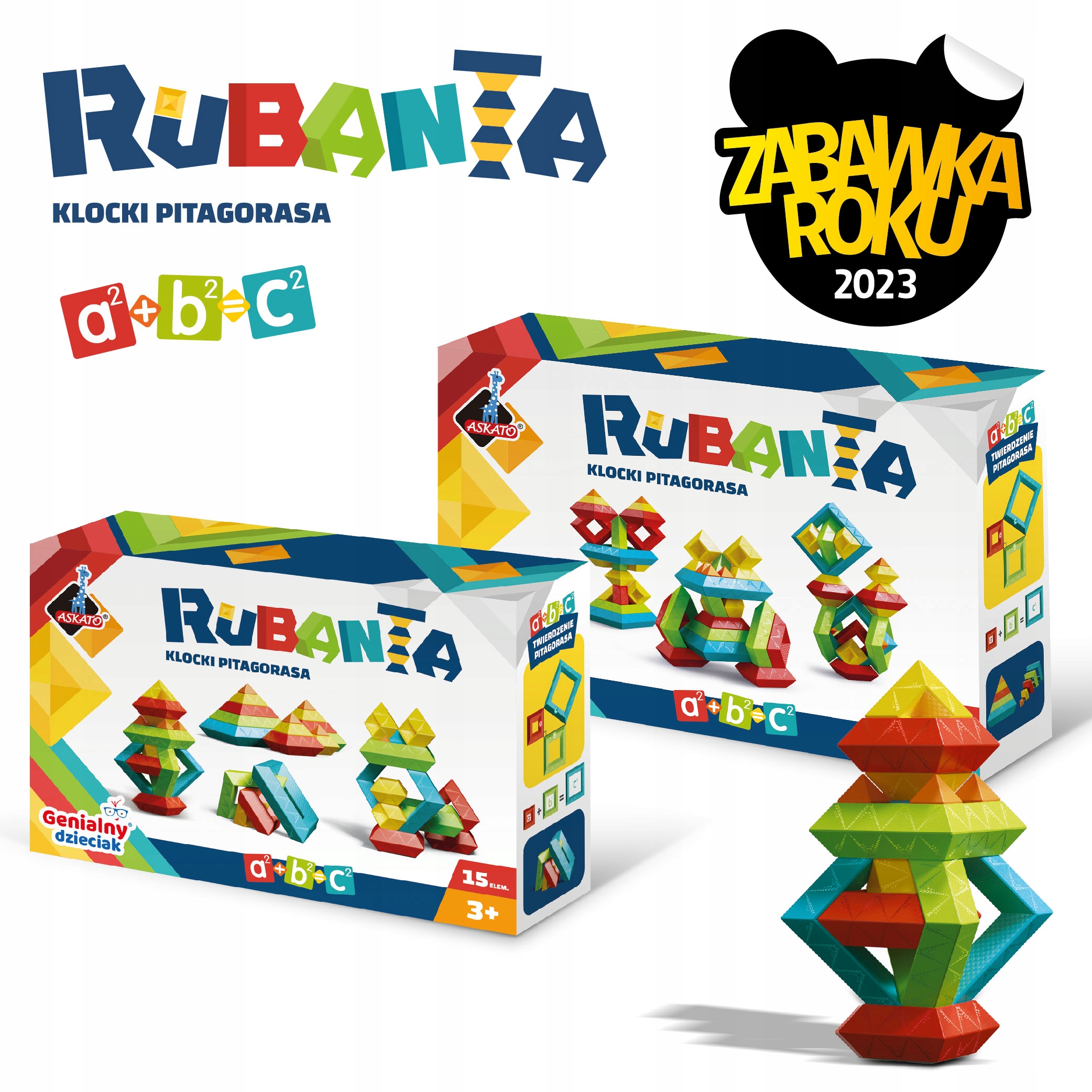 Zestaw klocków z instrukcją i zadaniami