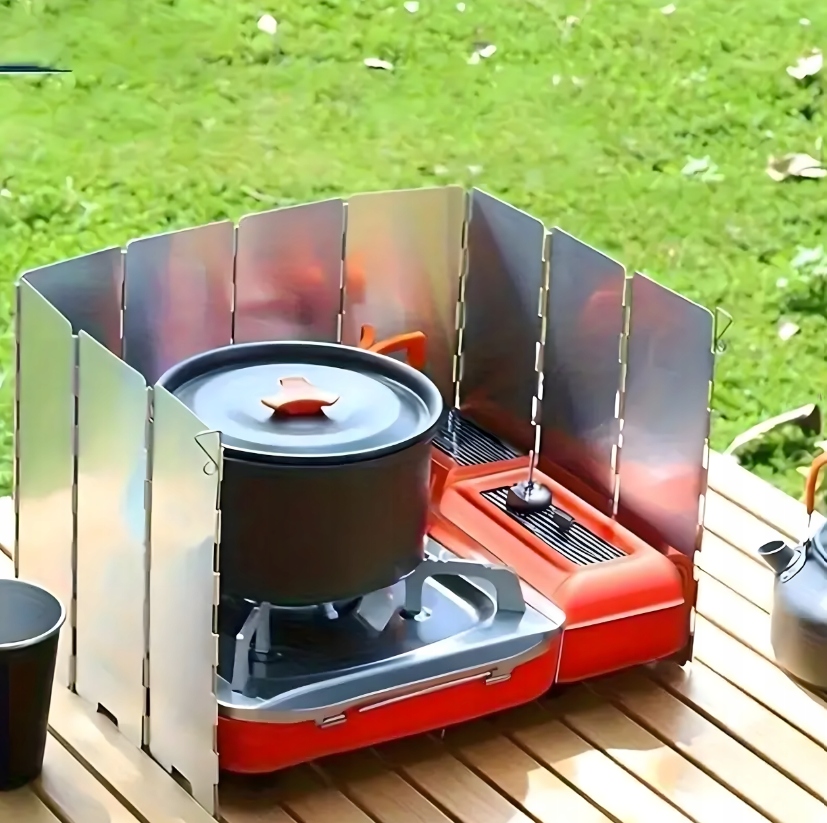 Osłona Przeciwwiatrowa Składana Przegroda Kuchenki Palnika – Idealna na każdą wyprawę