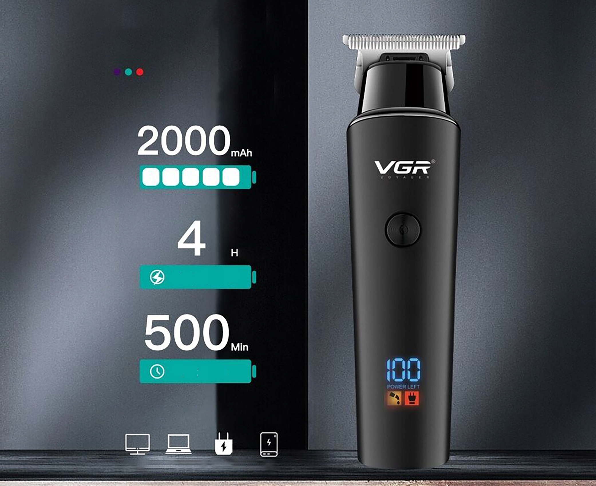 Wbudowany akumulator z długim czasem pracy