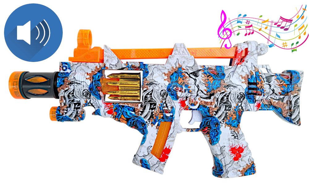 Karabin Pistolet Światło Dźwięk Efekty Ruchome Naboje 31 cm Tomdorix