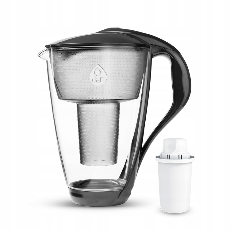 Szklany dzbanek Dafi CRYSTAL czarny Classic – Idealny do Twojego domu