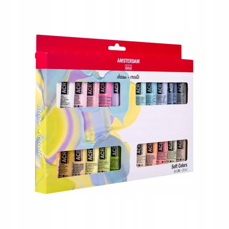 Zestaw farb akrylowych Amsterdam Standard Series - Soft Colors 24 x 20 ml