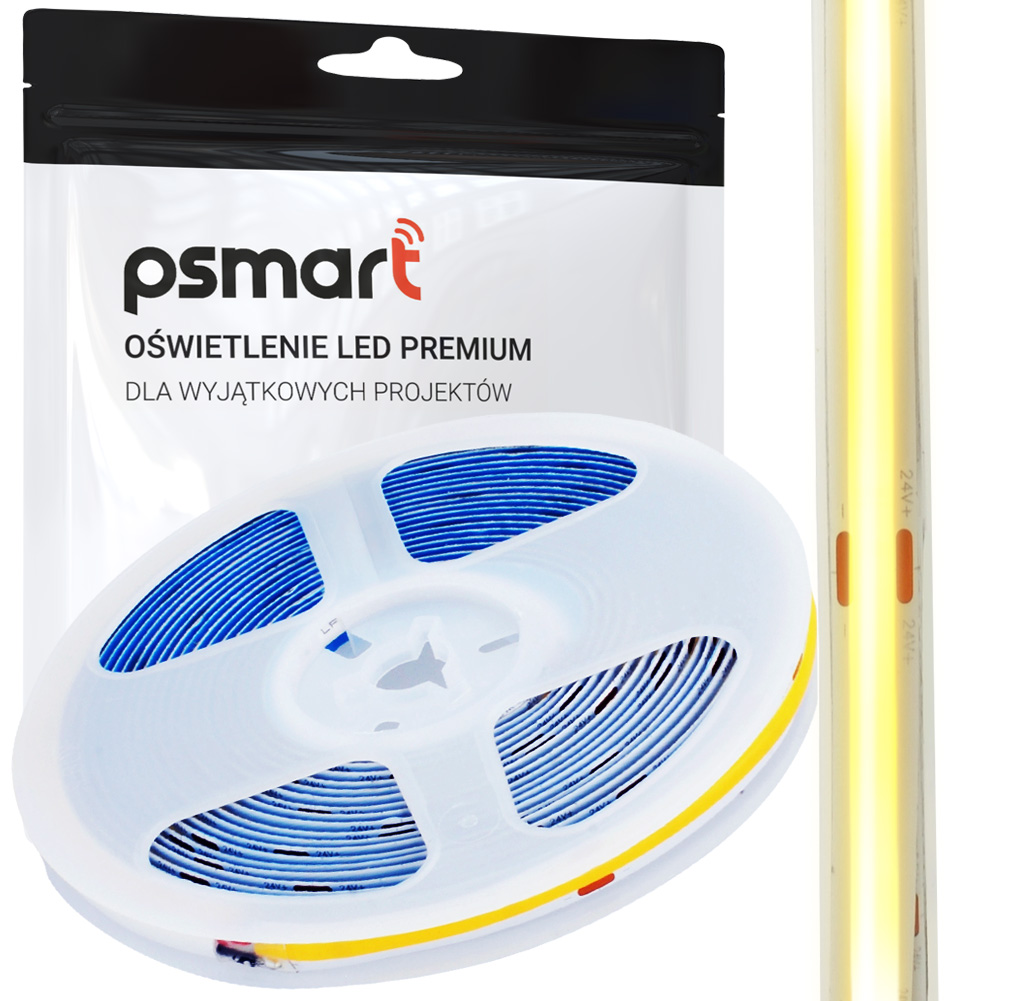 PSMART Taśma Pasek Neon Linia LED COB 24V WW 3000K – Nowoczesne oświetlenie do Twojego wnętrza