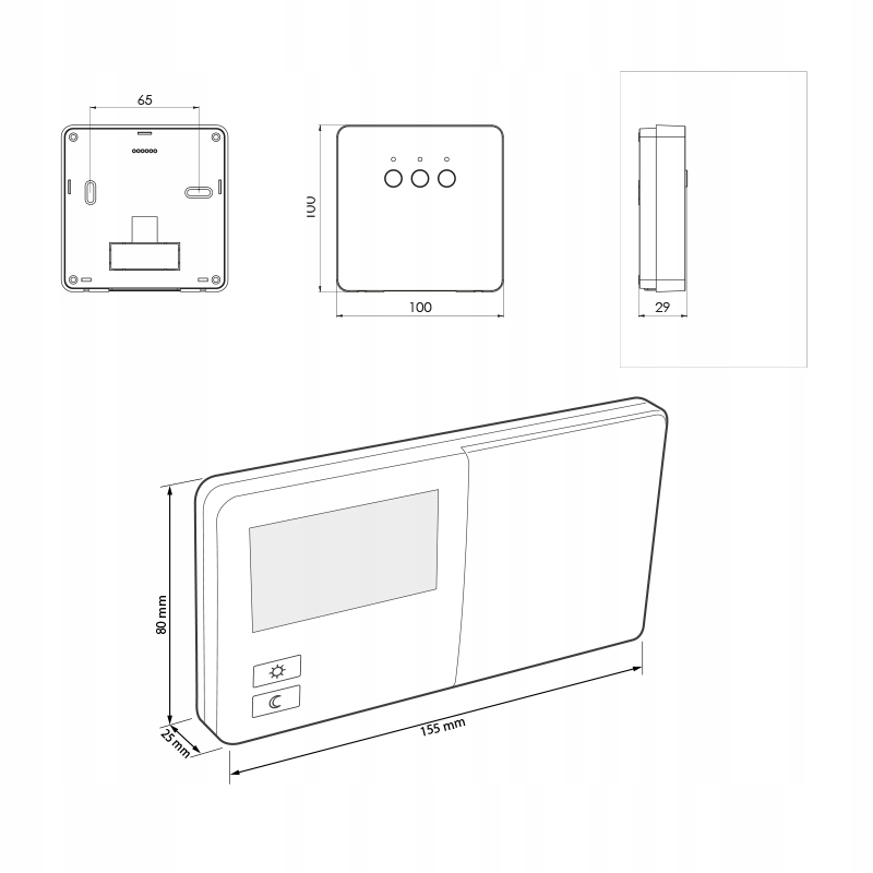 Wyświetlacz LCD z możliwością wyboru podświetlenia