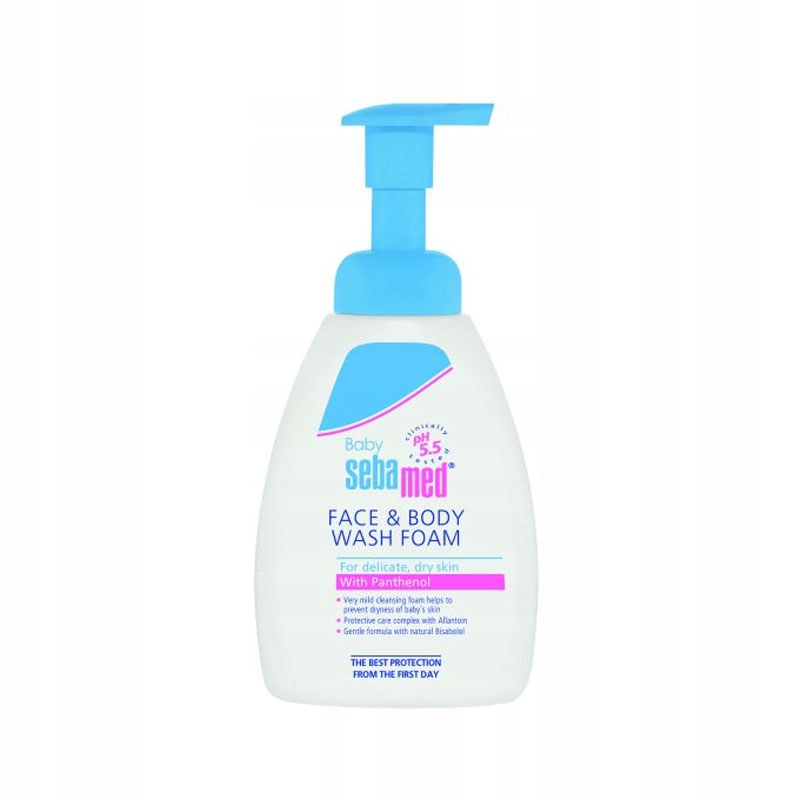 SEBAMED Baby Face & Body Wash Foam – Delikatna pianka do mycia ciała i twarzy dla dzieci