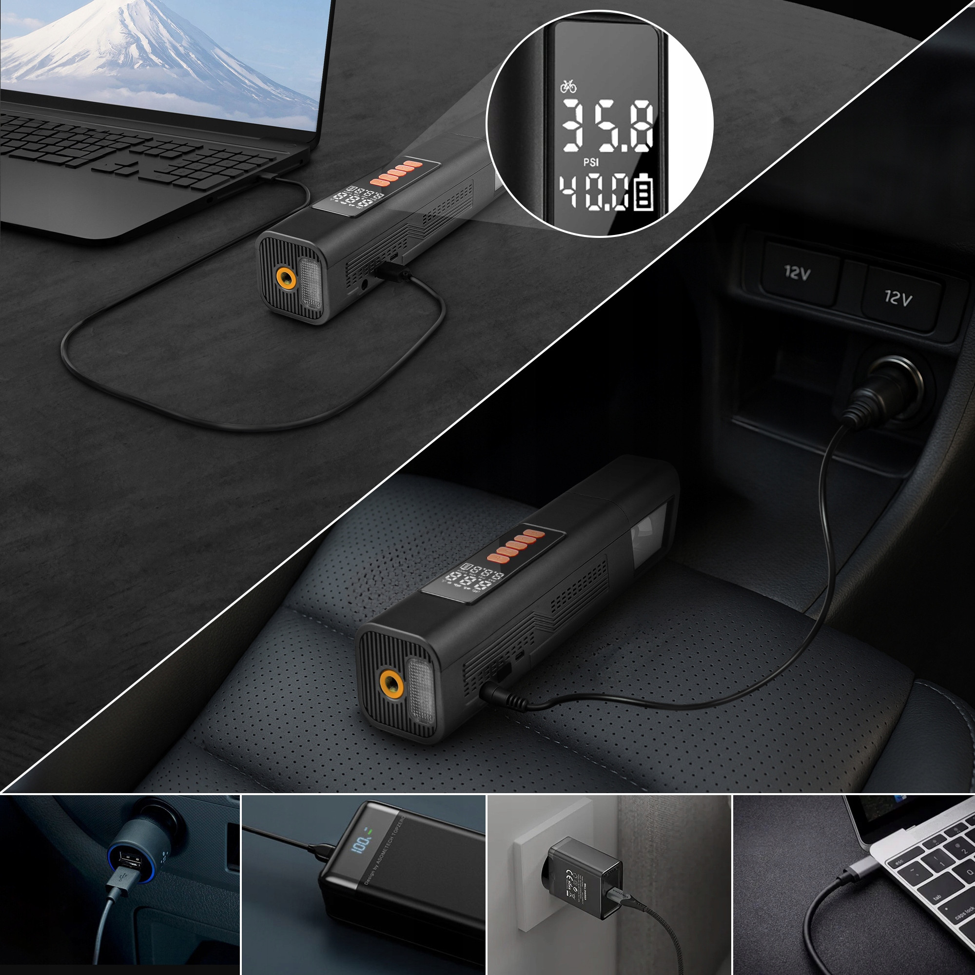 Extralink | Odkurzacz samochodowy z kompresorem 2w1 12V USB – Idealne rozwiązanie dla kierowców