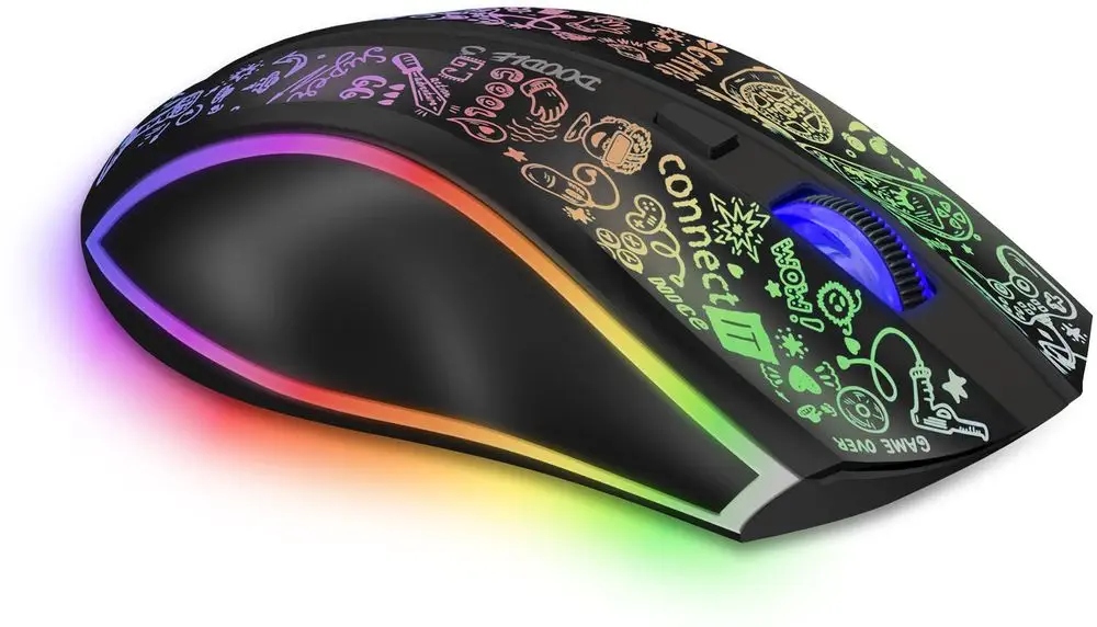 Unikalny design z tęczowym podświetleniem LED