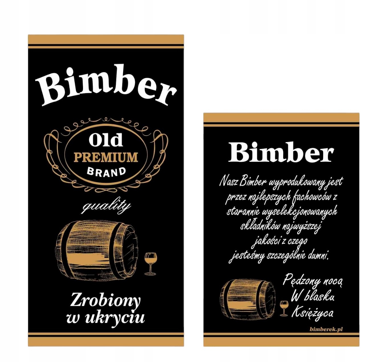 10X Etykiety Naklejki na Wódkę Bimber Czarna – Elegancja i funkcjonalność w jednym