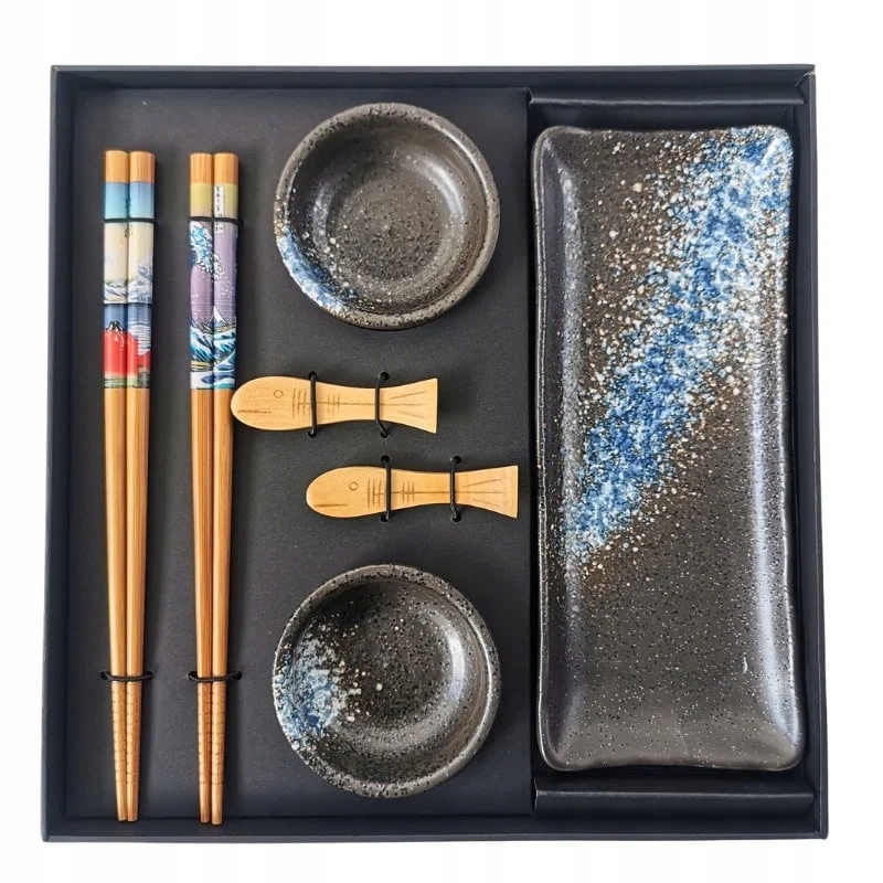 Ceramiczny zestaw do sushi dla dwóch osób – idealny prezent