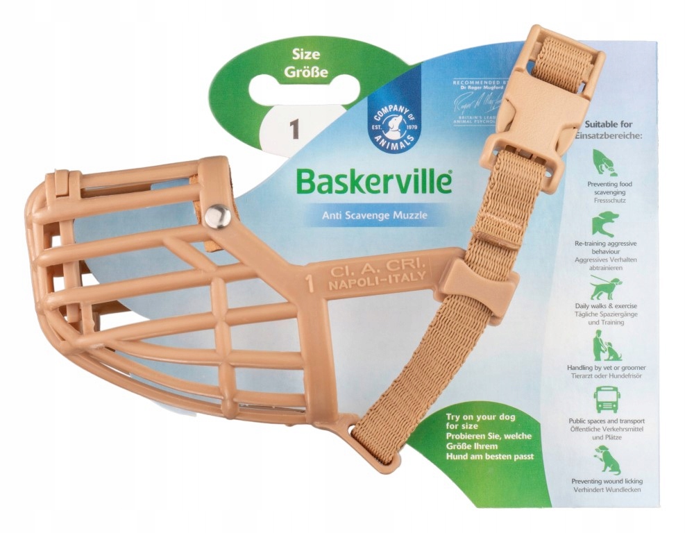 Kaganiec Baskerville Classic 1 Beżowy – Idealny dla Twojego psa