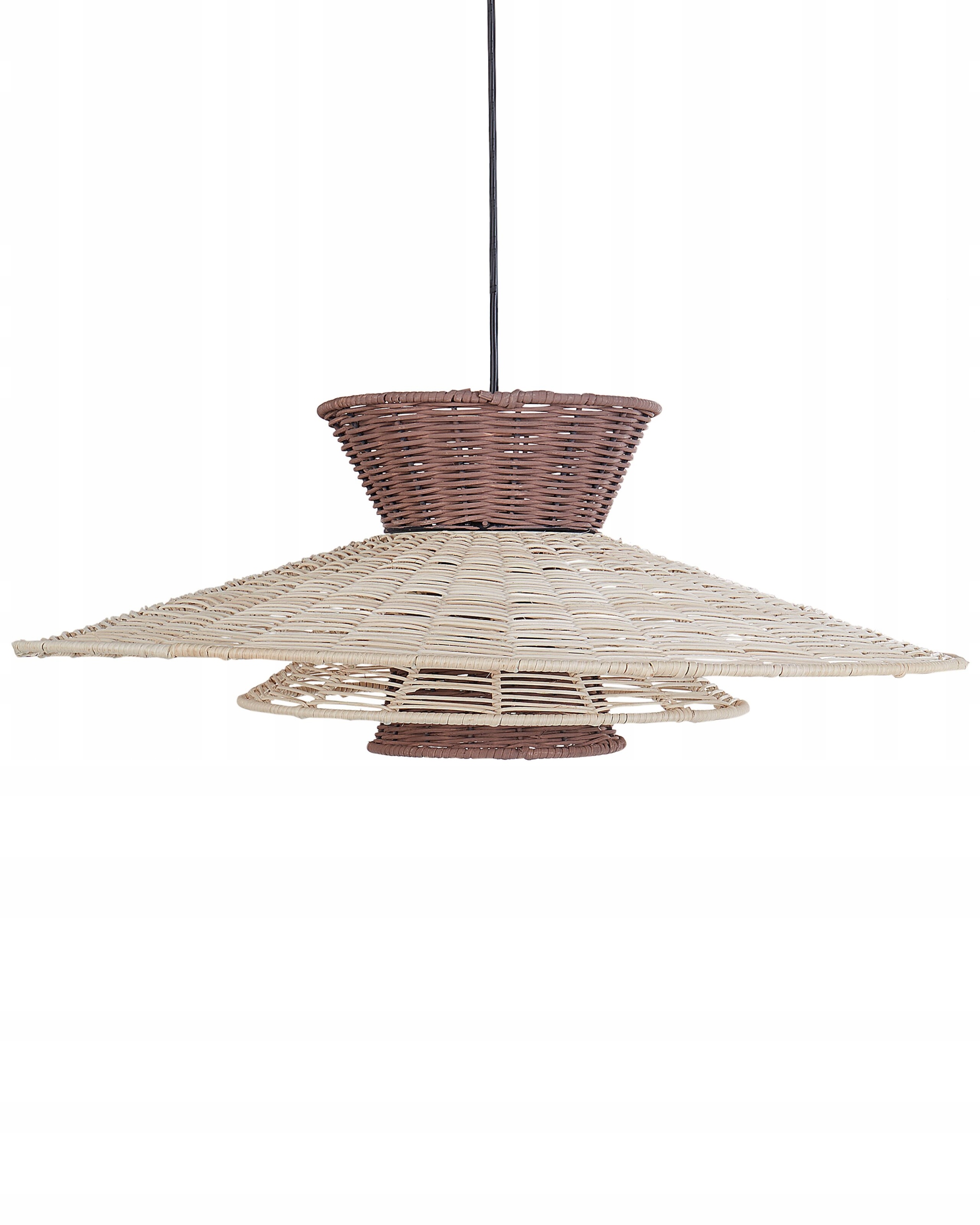 Lampa wisząca brązowo-beżowa KABOMPO – Elegancki dodatek do Twojego wnętrza