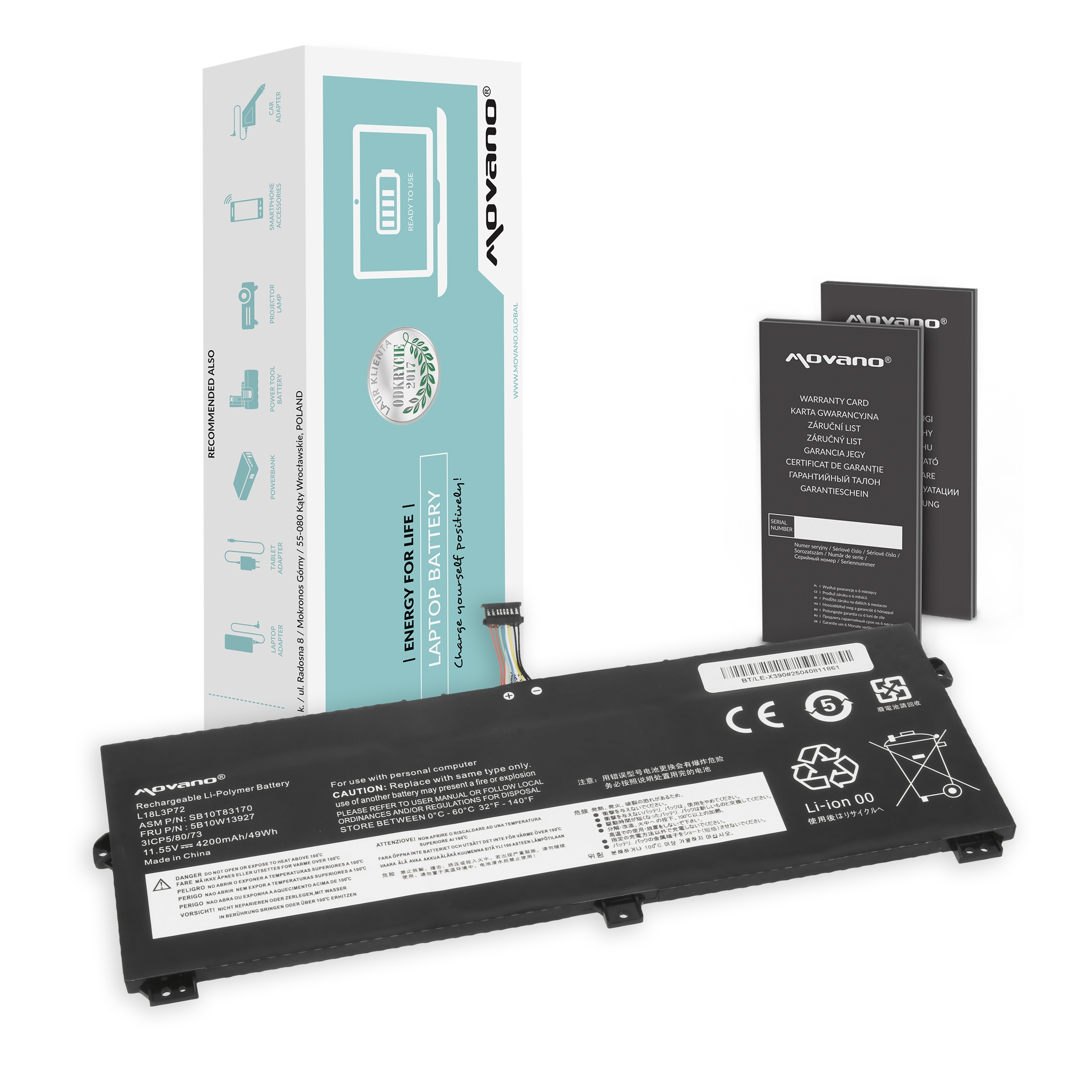 Bateria L18M3P72 L19M3P71 do Lenovo ThinkPad X390 Yoga X13 – Wydajność i niezawodność