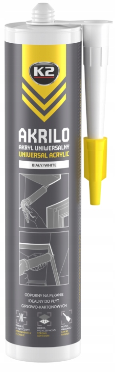 K2 AKRYL BIAŁY 300ml AKRILO – Uniwersalne rozwiązanie do uszczelniania
